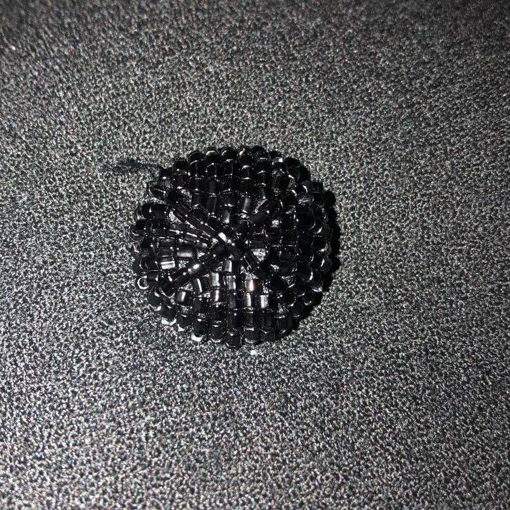 1980s–90s Vintage John Meyer of Norwich Black Beaded Shawl Collar Blazer large - Picture 11 of 13
